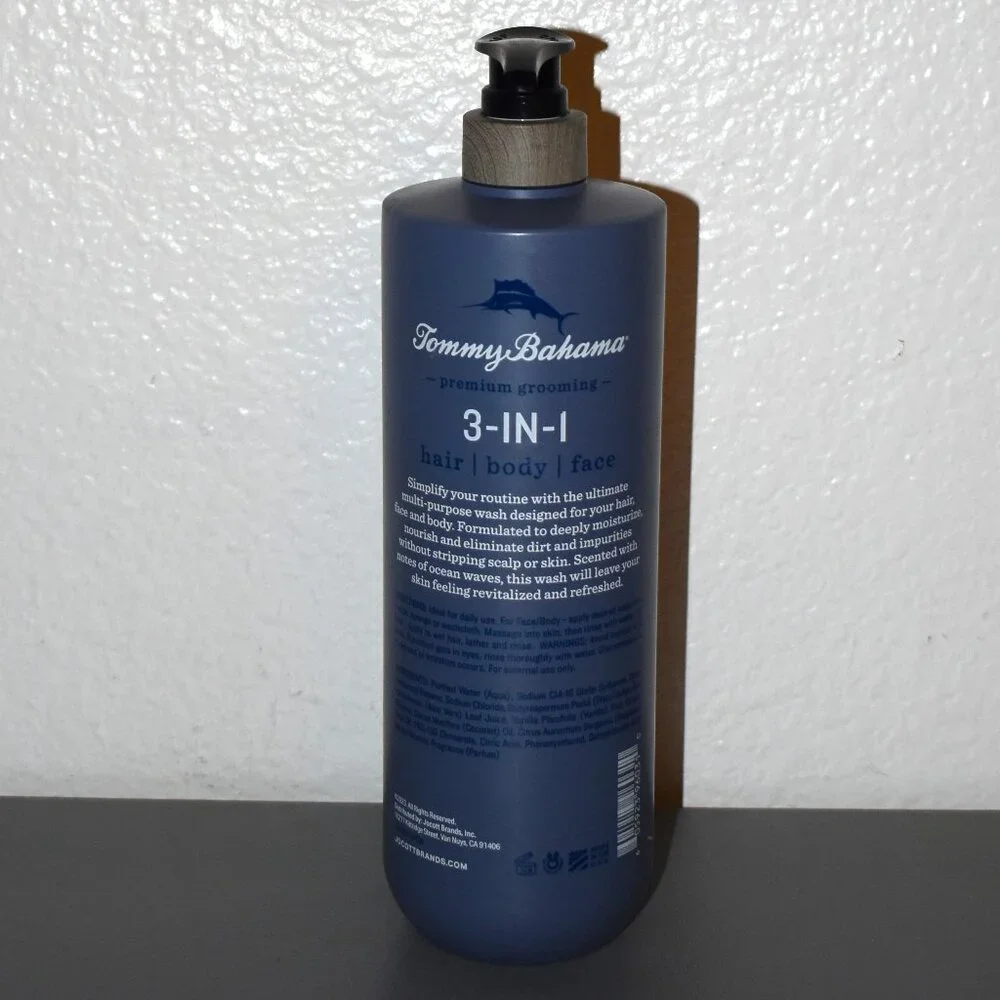 NEW Tommy Bahama Blue Ocean Waves‎ 3-in-1 Wash 32 oz Bottle